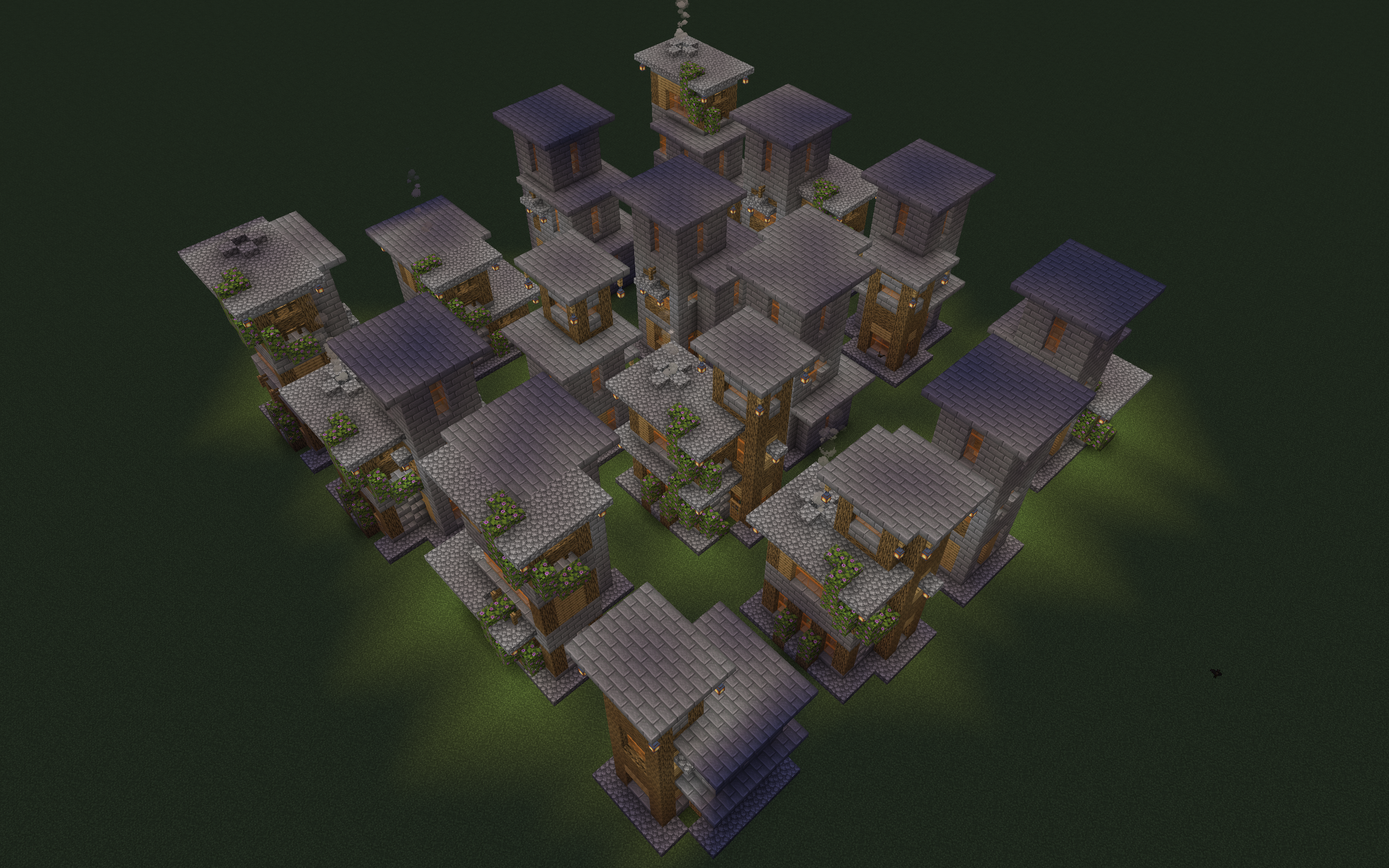 Finished houses using modular designs